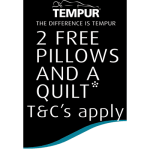 Tempur - 2 Free Pillows & Quilt